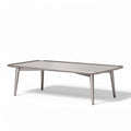 Rectangular coffee table made of aluminum in silver color measuring 100 x 60 x 40cm