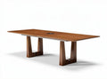 Wooden dining table with modern design and metal accents 200 x 100 x 75cm