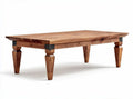 Wooden coffee table with decorative legs 120 x 60 x 40cm for living room use