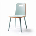 Wooden dining chair with a minimalist design in light blue 45 x 40 x 80cm